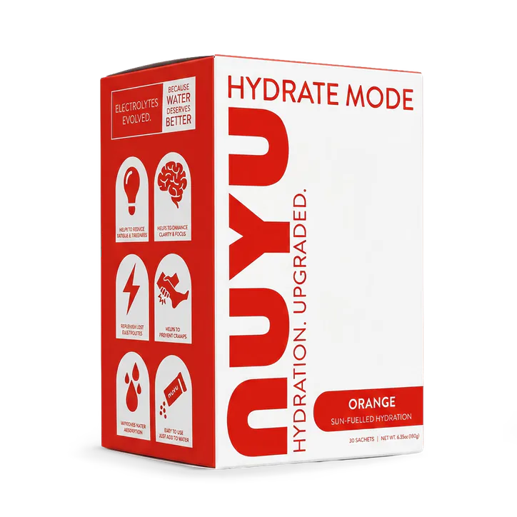 NUYU Hydrate Mode Orange Electrolytes 30 Sachets