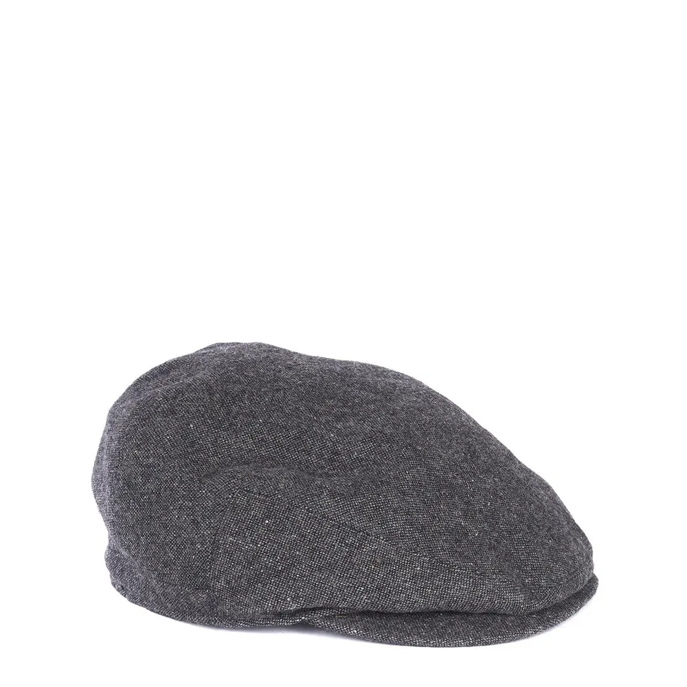 Barbour Men's Barlow Wool Mix Textured Flat Cap detail 2