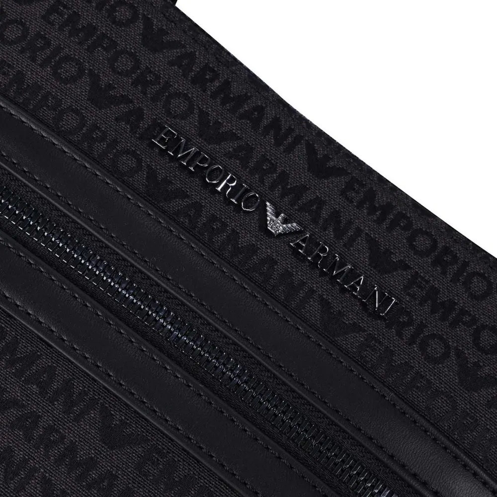 Emporio Armani Allover Lettering Messenger Bag detail 3