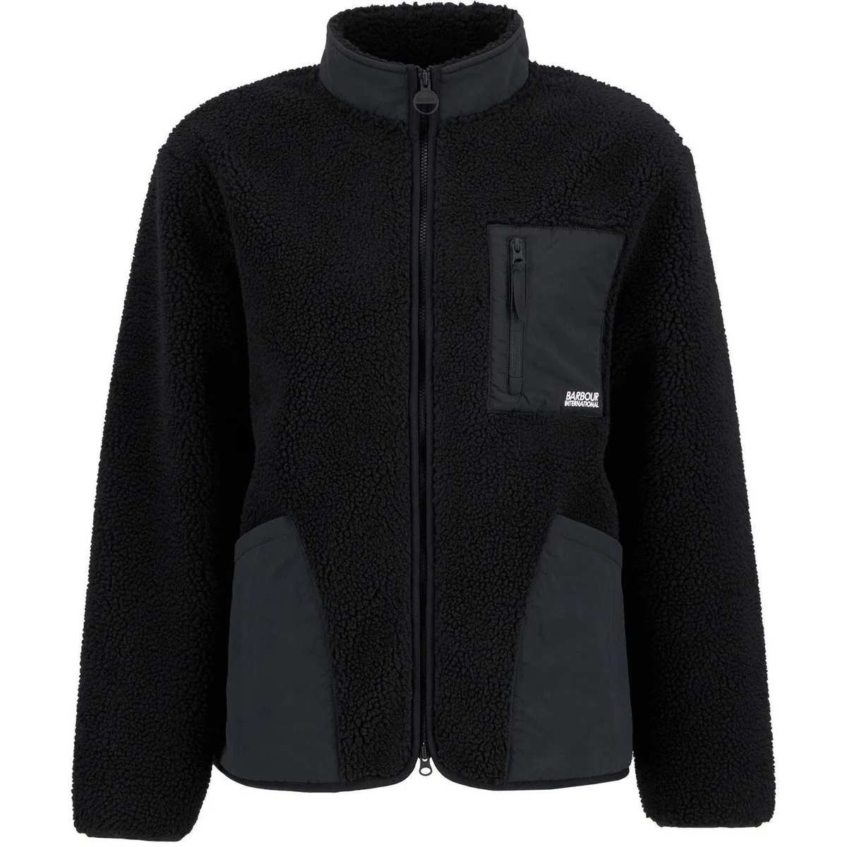 Barbour International Men's Adams Oversized Funnel Neck Long Sleeve Teddy Coat