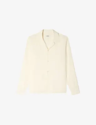 SANDRO Spread-Collar Woven Shirt - MIDNIGHT BLUE detail 2
