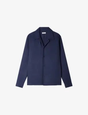 SANDRO Spread-Collar Woven Shirt - MIDNIGHT BLUE detail 3