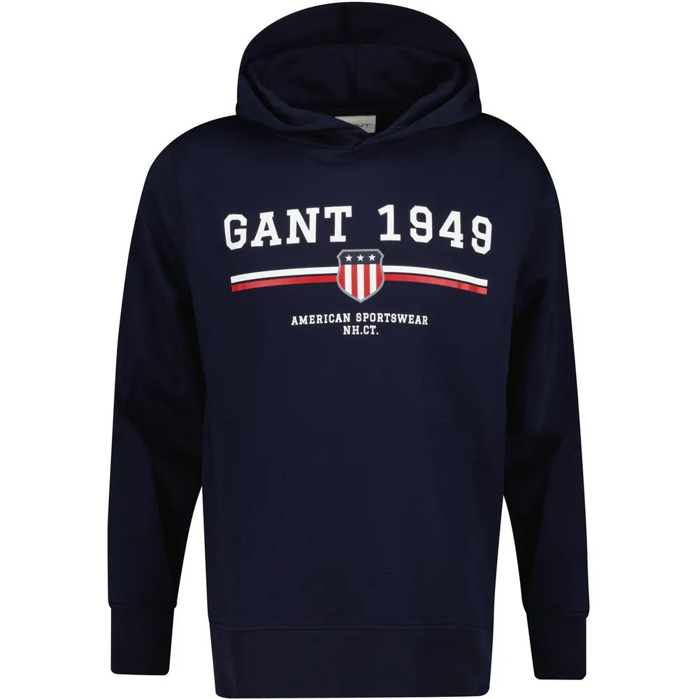 Gant Graphic Hoodie in Evening 433 – Clothing