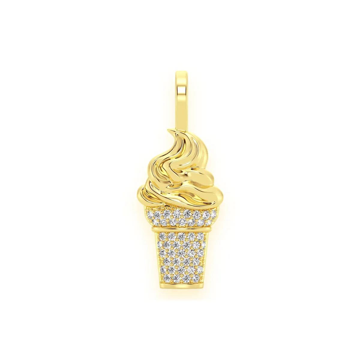 For Him Ice Cream Diamond Pendant in Rose Gold / Lab Grown Diamond – Pendant