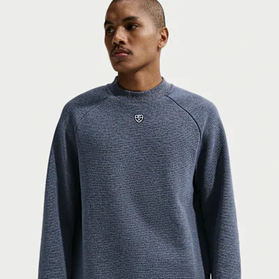 Nike Par Men's Therma-FIT Golf Crew-Neck Top - College Navy/White/Black in College Navy/White/Black – Nike men's and unisex