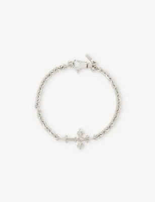 EMANUELE BICOCCHI Avelli cross-pendant sterling-silver bracelet - L