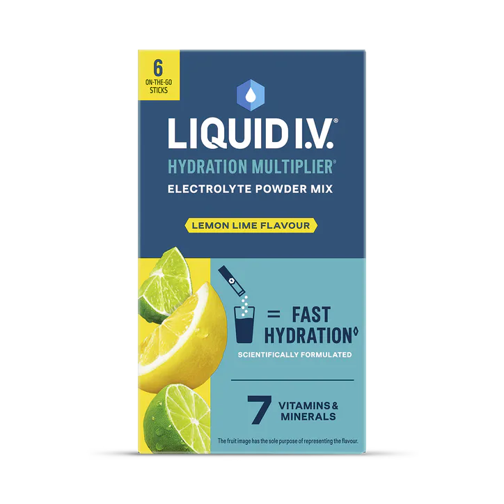 LIQUID I.V Liquid I.V. Hydration Electrolyte Powder Mix Lemon Lime 6 Sachets