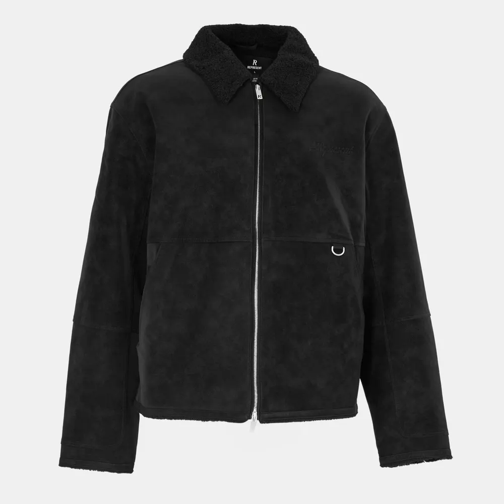 Represent Men's Tailored Fit Shearling Jacket