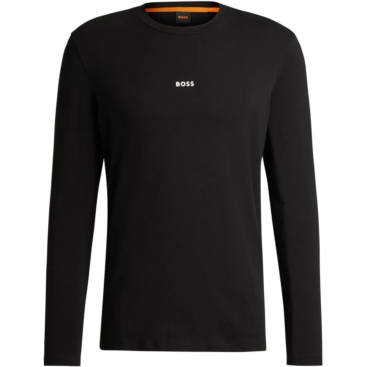 Boss Men's Tchark Orange Cotton Long Sleeve T-Shirt