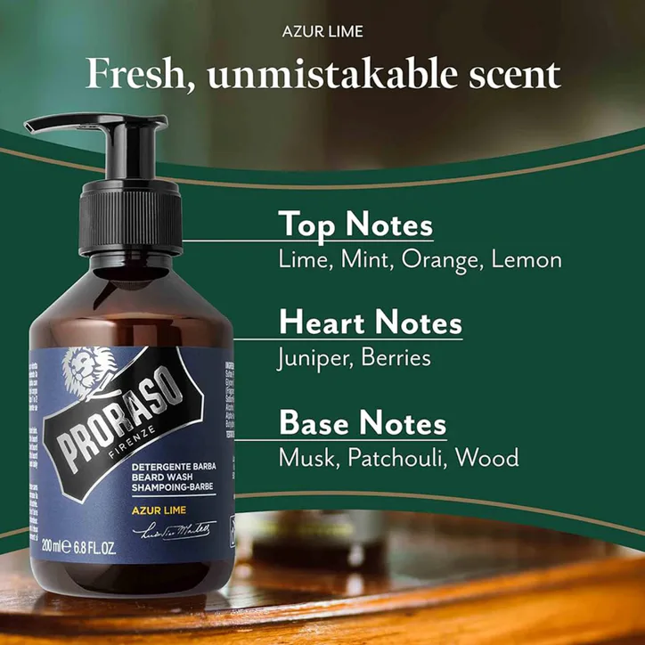 Proraso Beard Wash Azur Lime 200ml detail 2