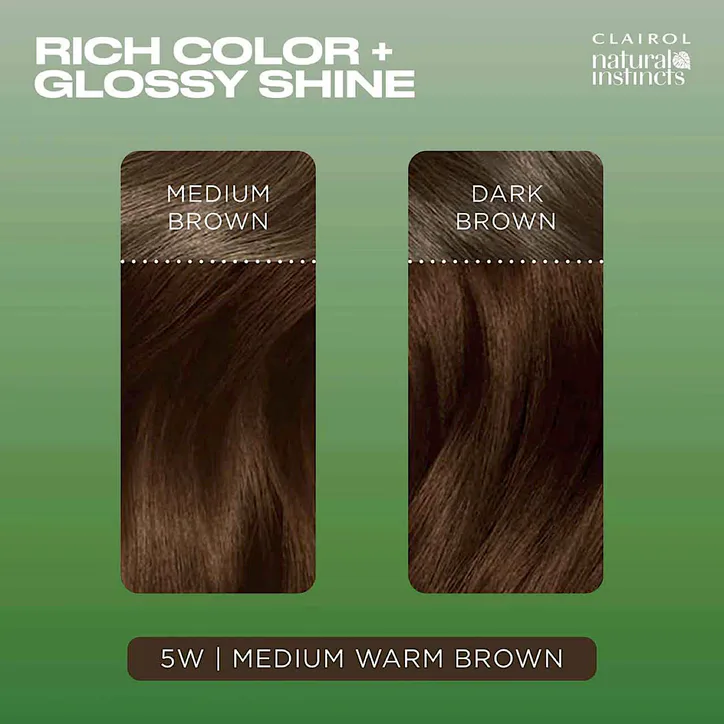 Clairol Natural Instincts Medium Warm Brown 5W, additional product view 3