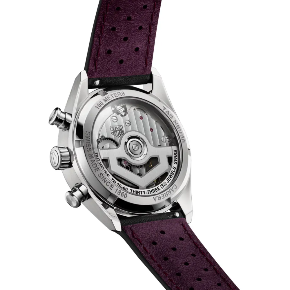 TAG Heuer Carrera Glassbox 39mm Mens Watch Purple in Purple, additional product view 3