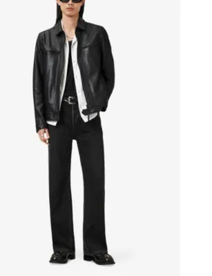 ALLSAINTS Luck Regular-Fit Leather Jacket detail 2