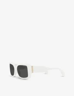 MICHAEL KORS MK2165 Corfu rectangular-frame acetate sunglasses in WHITE, additional product view 3
