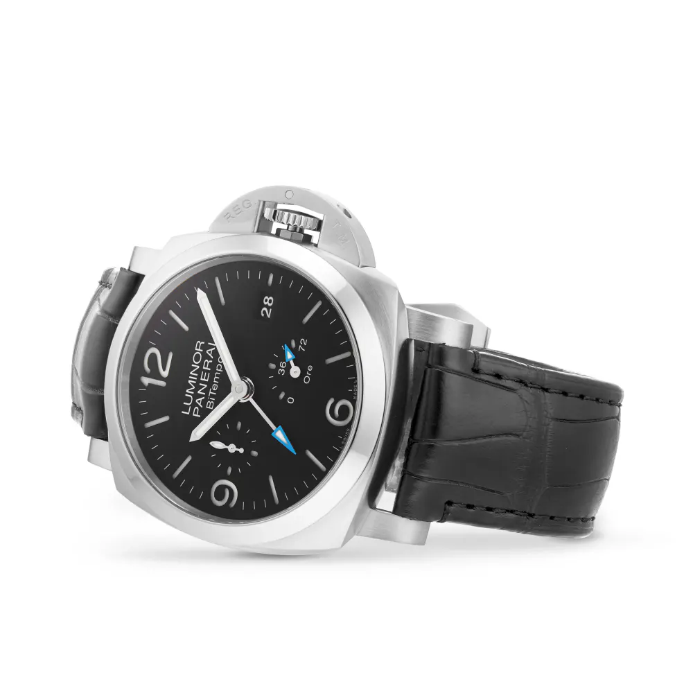 Panerai Luminor BiTempo Power Reserve 44mm Mens Watch- Interchangeable Strap detail 2
