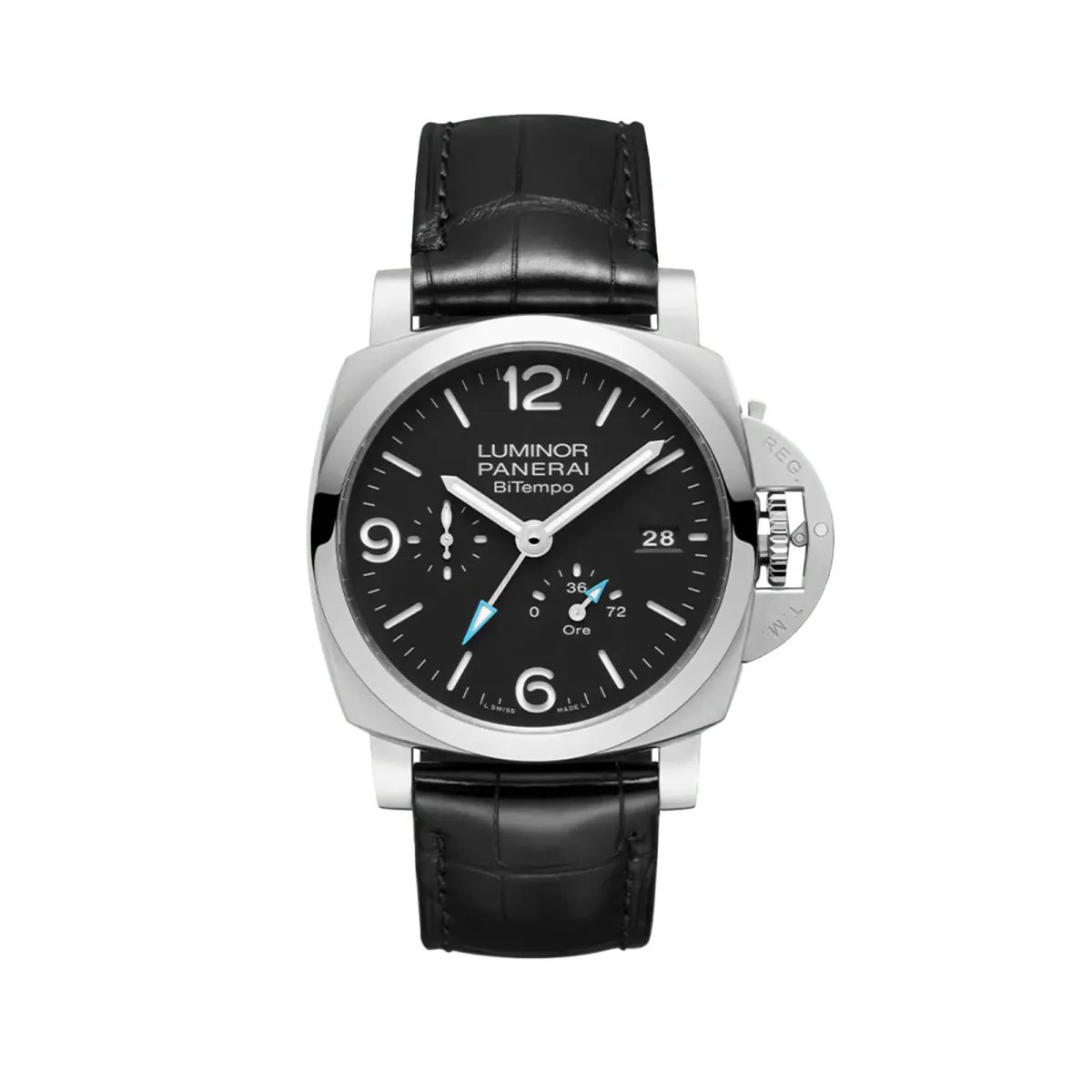 Panerai Luminor BiTempo Power Reserve 44mm Mens Watch- Interchangeable Strap