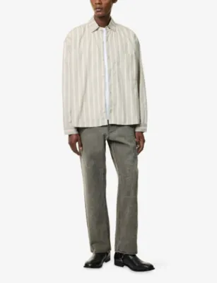 MKI MIYUKI-ZOKU Boxy-Fit Striped Cotton Shirt detail 2