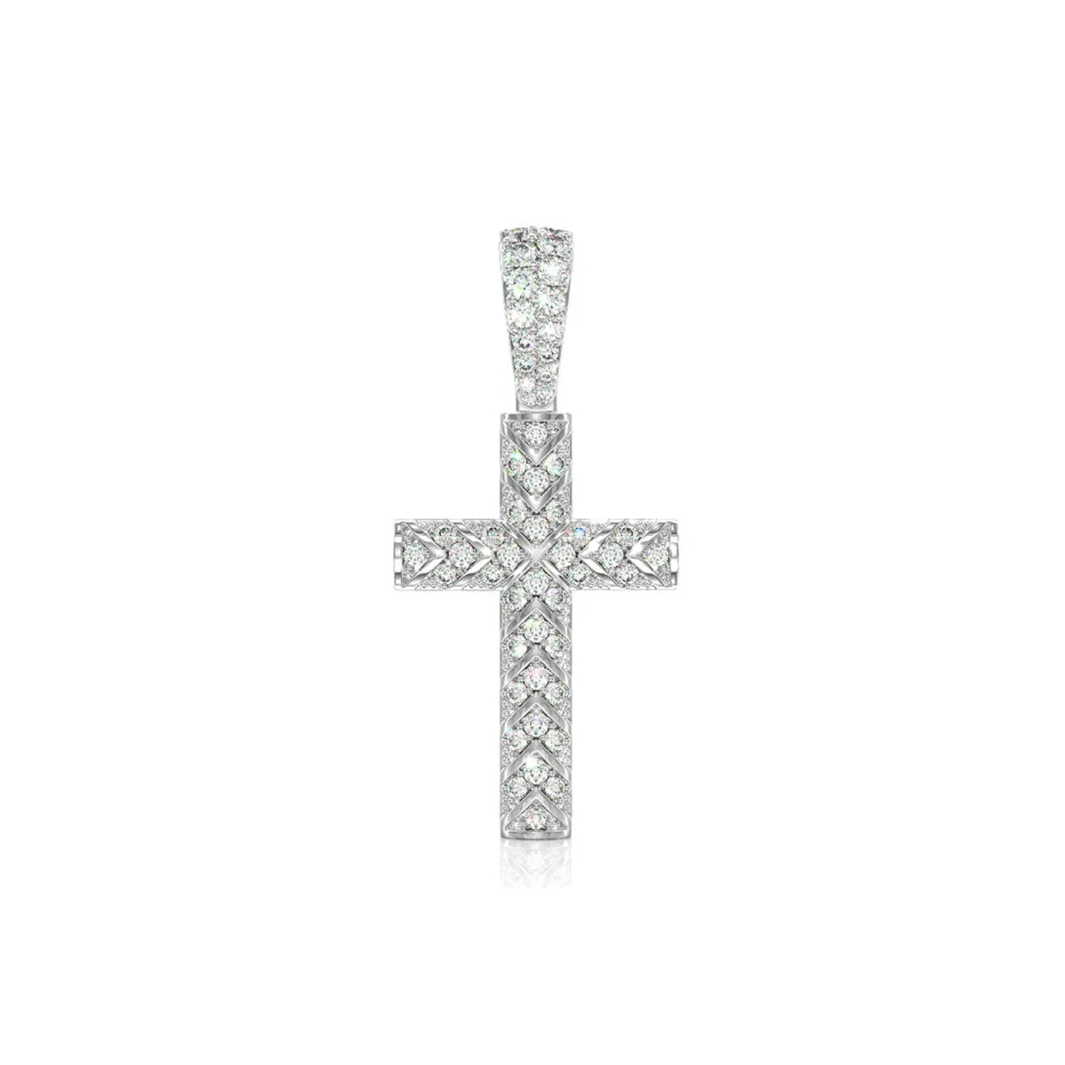 For Him X Design Cross Pendant in 0.75ctw / White Gold – Pendant