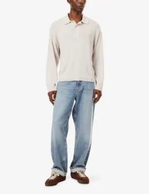 THE COUTURE CLUB Long-Sleeve Gauge Knitted Polo T-Shirt detail 2
