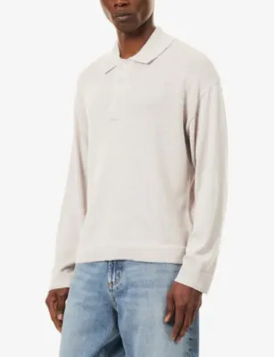THE COUTURE CLUB Long-Sleeve Gauge Knitted Polo T-Shirt detail 3