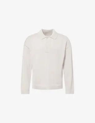 THE COUTURE CLUB Long-Sleeve Gauge Knitted Polo T-Shirt