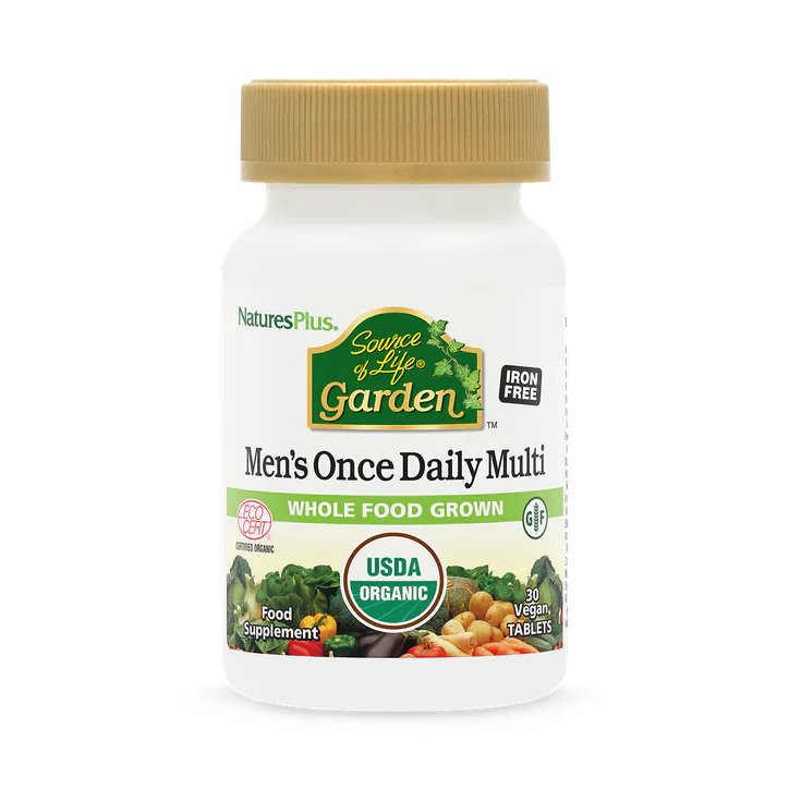 NaturesPlus Source of Life® Garden Organic Men's Once Daily Multi 30 Vegan Tablets