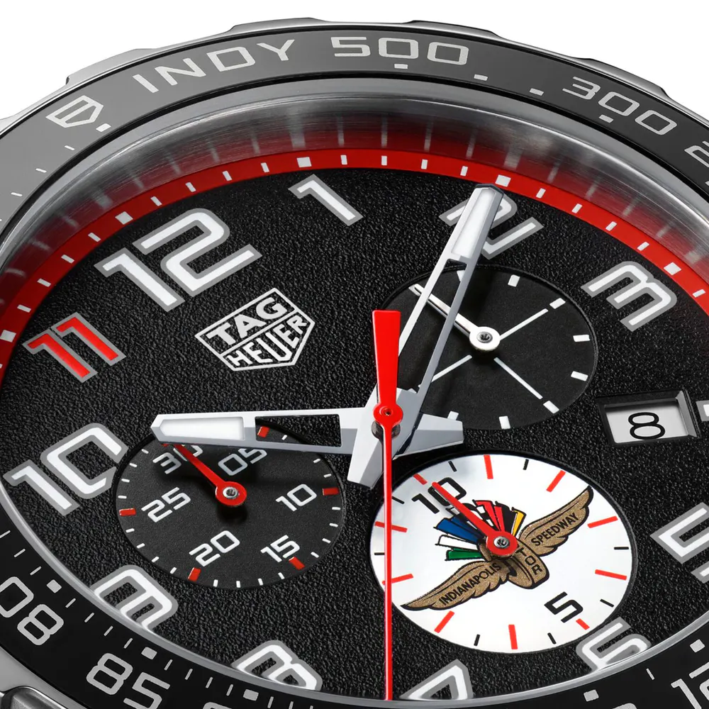 TAG Heuer Formula 1 Indy 500 43mm Special Edition Mens Watch Black detail 3