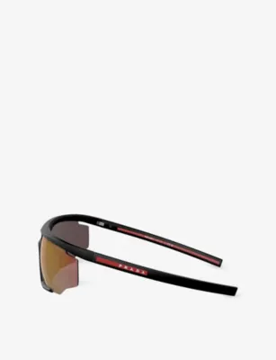 PRADA LINEA ROSSA PS 07YS Irregular-Frame Nylon Sunglasses detail 2