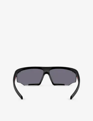 PRADA LINEA ROSSA PS 07YS Irregular-Frame Nylon Sunglasses detail 3
