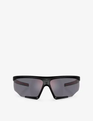 PRADA LINEA ROSSA PS 07YS Irregular-Frame Nylon Sunglasses