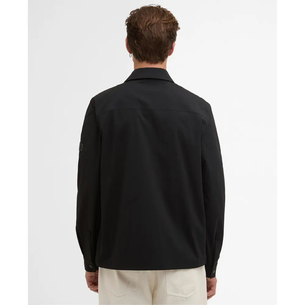 Barbour International Mens Tucson Overshirt in Black BK11, additional product view 3
