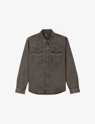 THE KOOPLES Faded-Wash Chest-Pocket Denim Shirt