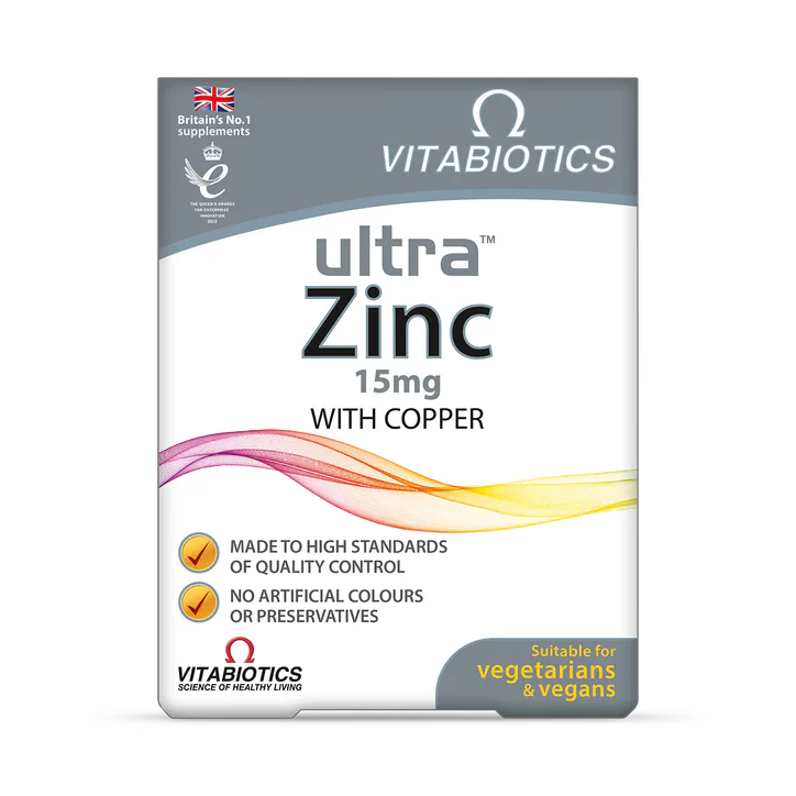Vitabiotics Ultra Zinc 15mg with Copper 60 Tablets