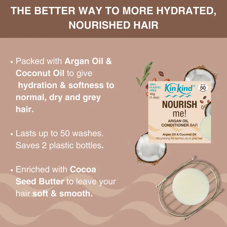 KinKind NOURISH me! Argan Oil Conditioner Bar 40g detail 2