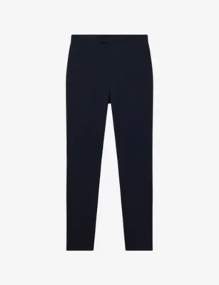 REISS Found Slim-Fit Drawstring Woven Trousers - BLACK - 34L detail 2
