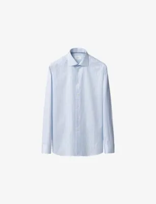 ETON Signature Twill Fit Signature Contemporary-Fit Cotton Shirt - LIGHT BLUE