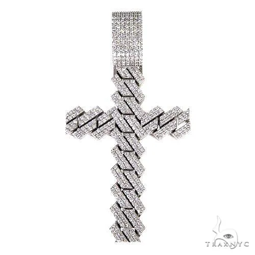 RINA - For Him CUSTOM Custom Made Diamond Cuban Link Cross Pendant 67059 in Rose Gold – Pendant