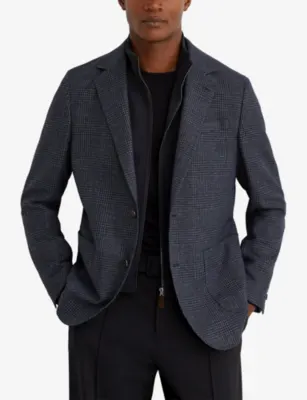 REISS Kyle Gilet-Insert Woven Blazer detail 3