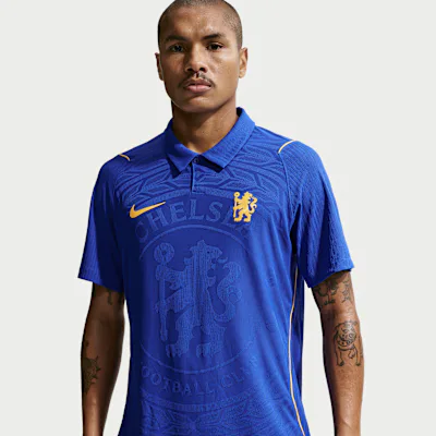 Nike Chelsea F.C. 2026/27 Match Home Men's Nike Aero-FIT Football Authentic Shirt - Bright Blue/Midwest Gold/Midwest Gold
