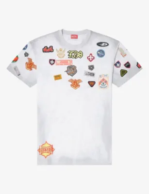 DIESEL Patch-Print Cotton T-Shirt