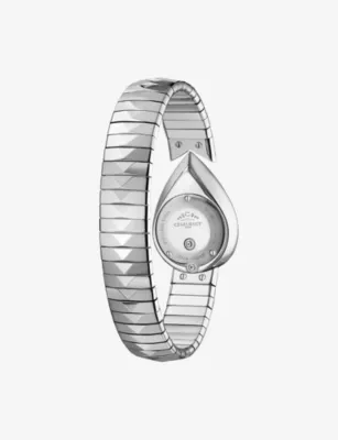 CHAUMET Joséphine Aigrette Steel And 0.35ct Brilliant-Cut Diamond Quartz Watch - 14cm in Steel & blue dial, additional product view 2