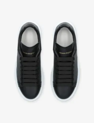 MCQUEEN Men’s Runway Leather Trainers - EUR 40 / 7 UK WOMEN in BLACK, additional product view 2