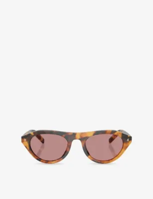 PRADA PR B15SF Irregular-Frame Acetate Sunglasses