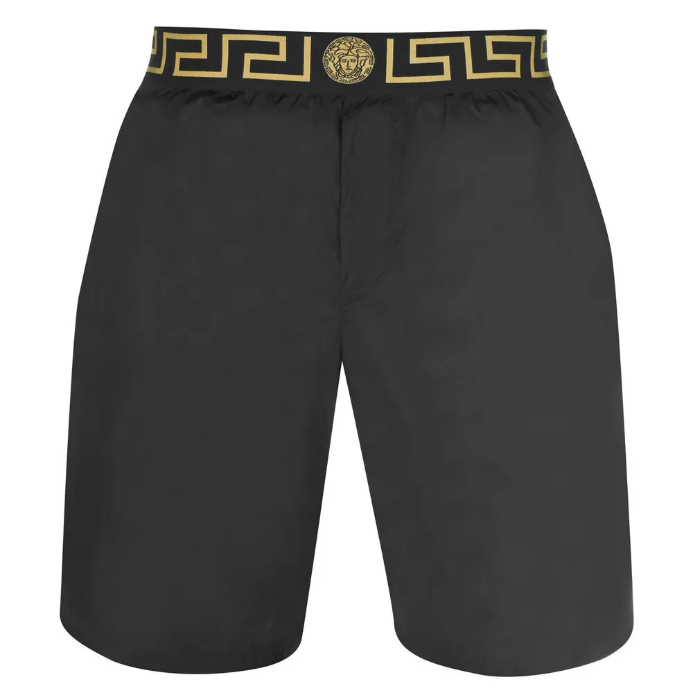 Versace Icon Swim Shorts in Black/Gld A80G – Clothing