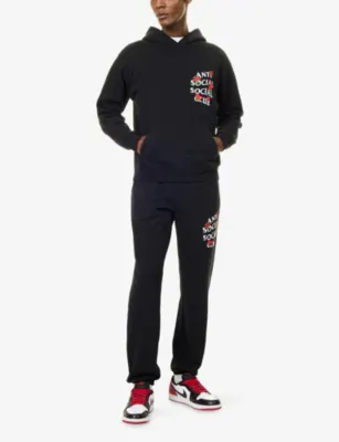 ANTI SOCIAL SOCIAL CLUB Kkotch Embroidered-Rose Cotton-Jersey Hoody detail 2