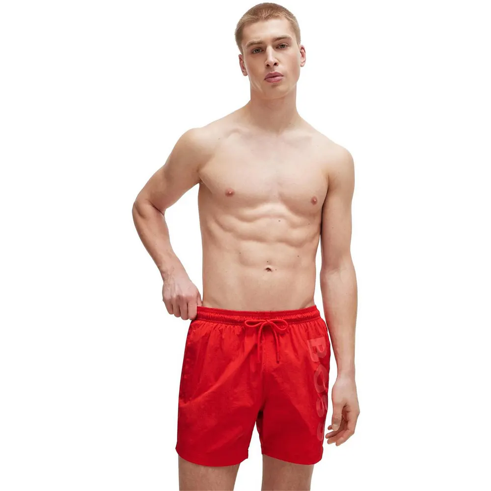 Boss Men's Octopus Swim Shorts, Comfortable Elasticated Waist detail 2