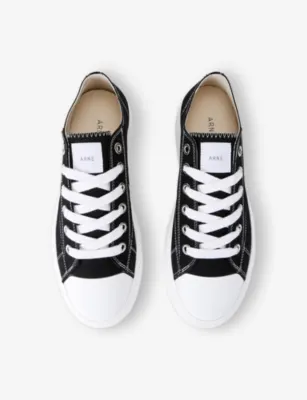 ARNE Homerun Canvas Low-Top Trainers - EUR 45 / 11 UK MEN in BLK/WHITE, additional product view 2