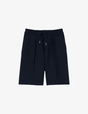 SANDRO Drawstring-Waist Regular-Fit Stretch-Jersey Shorts