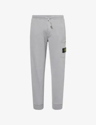 STONE ISLAND Brand-Badge Cotton-Fleece Jogging Bottoms