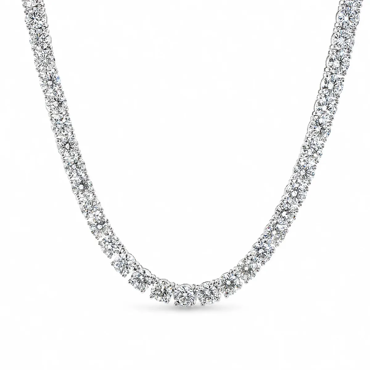 AHMED - MOON JEWELRY 80 Pt Diamond Tennis Chain 71717 in Rose Gold / 18 Inches – Chain